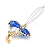 Glass Pearl Big Pendants PALLOY-MZ00384-03-4