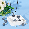 Unicraftale 24Pcs Natural Snowflake Obsidian Pendants G-UN0001-16B-2