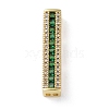 Rack Plating Brass Pave Cubic Zirconia Connector Charms KK-K341-42G-2