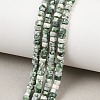 Natural Green Spot Jasper Beads Strands G-G345-C12-2x4mm-1