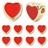 10Pcs Brass Enamel Beads KK-YW0004-20-1