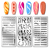 Stainless Steel DIY Nail Art Templates MRMJ-WH0092-028-1