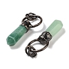 Natural Green Aventurine Faceted Pointed Bullet Pendants G-A221-03E-2