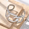 304 Stainless Steel Cuff Bangles for Women BJEW-B108-09P-2