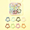 30Pcs Spray Paint Alloy Spring Gate Rings FIND-FS0004-03-6