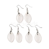 Natural Quartz Crystal Dangle Earrings EJEW-F343-B06-1