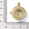 Brass Micro Pave Cubic Zirconia with Glass Pendents KK-Q815-02G-05-3