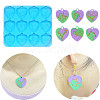 12 Constellations Heart Pendants Silicone Molds DIY-G072-01-1