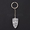 Natural Quartz Crystal Sailor's Knot Pendant Keychain KEYC-E038-03P-06-3