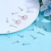 1000Pcs Tarnish Resistant 304 Stainless Steel Stud Earring Settings STAS-ME0001-50C-4