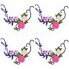 Flower & Leaf Polyester Embroidery Sew on Appliques PATC-WH0010-32A-1