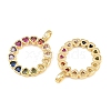 Brass Micro Pave Colorful Cubic Zirconia Pendants KK-L275-71H-G-2