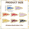 16Pcs 8 Colors Game Day Polyester Computerized Embroidery Cloth Iron on/Sew on Patches DIY-ME0001-93-2