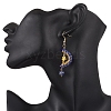 Natural Lapis Lazuli Dangle Earrings EJEW-MZ00544-01-3