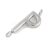 304 Stainless Steel Letter Connector Charms STAS-M108-01P-16-2