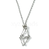 Crystal Cage Holder Necklace NJEW-JN04602-02-2