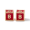 Rack Plating Brass Enamel Beads KK-B060-04G-03B-2