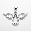 Angel Brass Micro Pave Cubic Zirconia Pendants ZIRC-F011-28P-FF-2