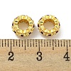 Pack Plating Brass Micro Pave Cubic Zirconia European Beads KK-L215-007G-2