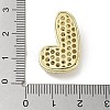 Rack Plating Brass Micro Pave Clear Cubic Zirconia Pendants X-KK-R163-05L-G-3