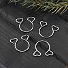 304 Stainless Steel Heart Clip on Nose Rings AJEW-A062-01A-P-1