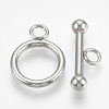 Non-Tarnish 201 Stainless Steel Toggle Clasps X-STAS-S103-05-1-1