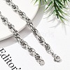 304 Stainless Steel Rope Chain Necklaces for Women Men NJEW-A033-04A-P-4