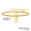 304 Stainless Steel Initial Charm Bracelets FS-WGD8E41-42-1