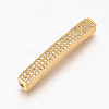 Brass Micro Pave Cubic Zirconia Beads ZIRC-T004-77G-2