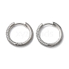 Brass Micro Pave Cubic Zirconia Huggie Hoop Earrings EJEW-K083-36P-B-3