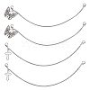 4Pcs 2 Styles Alloy Shoe Decoration Chain AJEW-FG0003-81B-1