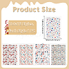 5Pcs 5 Styles Flower Pattern Ceramics Clay Water Transfer Paper STIC-UN0001-02-2