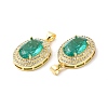Real 16K Gold Plated Brass Micro Pave Cubic Zirconia Pendants ZIRC-L103-061G-3