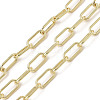 Rack Plating Oval Brass Curb Chains CHC-A010-01G-01-1