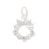 925 Sterling Silver Pave Clear Cubic Zirconia Pendants STER-G049-01D-S-1
