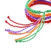 4Pcs 4 Color Peach Blossom Braided Cord Bracelet BJEW-JB07609-5