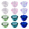 12Pcs 6 Colors Transparent Glass Bead Cap GLAA-TA0002-06-1