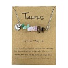 667 Stainless Steel with Natural Green Aventurine & Natural Quartz Crystal & Natural Tiger Eye Chip Pendant Necklaces FS-WGFED6E-03-1