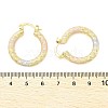 Brass Two Tone Hoop Earrings EJEW-B117-06C-M-5