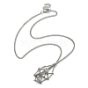201 Stainless Steel Macrame Pouch Empty Stone Holder Necklace Making with 304 Stainless Steel Chains NJEW-JN04432-02-3
