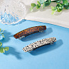 2Pcs 2 Colors Cellulose Acetate and Iron Hair Barrettes for Women Girl PHAR-TADJ0001-01B-4