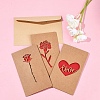 3 Sets Kraft Paper Greeting Cards AJEW-FS0001-27B-8