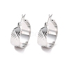 Non-Tarnish 304 Stainless Steel Thick Hoop Earrings for Women LS-EJEW-P198-04P-1
