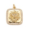 Brass Micro Pave Cubic Zirconia Pendants KK-A161-24G-1