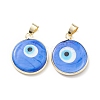 Handmade Evil Eye Lampwork Pendants LAMP-F031-02G-06-1