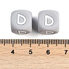 20Pcs Grey Cube Letter Silicone Beads 12x12x12mm Square Dice Alphabet Beads with 2mm Hole Spacer Loose Letter Beads for Bracelet Necklace Jewelry Making JX436D-3