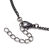 Alloy Enamel Black & White Pendant Necklaces NJEW-JN05121-05-5