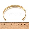 304 Stainless Steel Open Cuff Bangles for Women BJEW-Z083-02G-05-5