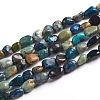 Natural Chrysocolla and Lapis Lazuli Beads Strands X-G-D0002-B18-1