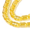 Electroplate Transparent Glass Beads Strands LS-EGLA-Q132-03A-A03-3